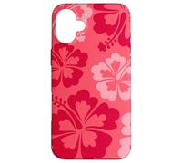 Hibiscus Flower Beach Hawaiian Exotic Floral Surf Cranberry Coque pour iPhone 16 Plus