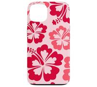Hibiscus Flower Beach Hawaiian Exotic Floral Surf Vibe Red Coque pour iPhone 13