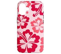 Hibiscus Flower Beach Hawaiian Exotic Floral Surf Vibe Red Coque pour iPhone 16