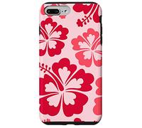 Hibiscus Flower Beach Hawaiian Exotic Floral Surf Vibe Red Coque pour iPhone 7 Plus/8 Plus