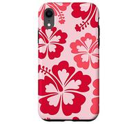 Hibiscus Flower Beach Hawaiian Exotic Floral Surf Vibe Red Coque pour iPhone XR
