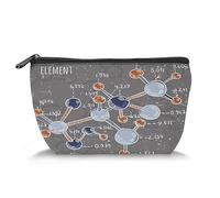 Hibiscus Flowersby, trousse de maquillage pour femme, fleurs d'hibiscus aquarelle, grande capacité, trousse de toilette de voyage, organisateur d'accessoires, rouge et vert, Gris Blanc_11, Taille