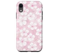 Hibiscus rose layette floral tropical plage fleur noix de coco Coque pour iPhone XR