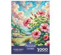 Hibiscus1000 Piece Jigsaw Puzzles for Adults and Kids Family Game fleurChallenging Home Decors Great Gift Idea38x26cm/1000pcs