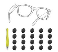 HiBloks Embouts de branches pour lunettes connectées Oakley Meta HSTN. Antidérapants en silicone, coussinets pour lunettes de soleil (Gris)