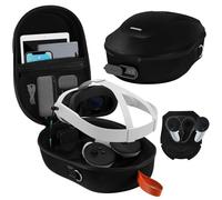 Hibloks Étui de transport pour Quest 3 avec port de charge magnétique de 40 W, compatible avec les accessoires Meta Quest 3, étui de voyage rigide, casque VR tout-en-un et manette, sac à dos