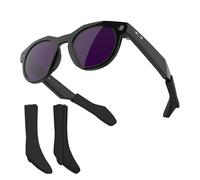 HiBloks Grip d'Oreille pour Lunettes Oakley Meta HSTN Smart Glasses Accessoires, Grip d'Oreille en Silicone Anti-Dérapant pour Lunettes de Soleil Intelligentes Oakley Meta HSTN Coussin d'Oreille (Noir