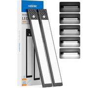 HIBOITEC Lampe de Placard, 50LED Dimmable Lampe Detecteur de Mouvement Interieur, USB-C Reglette LED Cuisine，sans Fil Rechargeable pour Armoire Cuisine Placard Escalier - 25,5 cm, Lumière Blanche