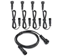 HIBOITEC Lot de 5 Câbles d'extension étanches à 2 Broches de 1m | pour Spot Led Encastrable Exterieur pour HIBOITEC Couleur Unique