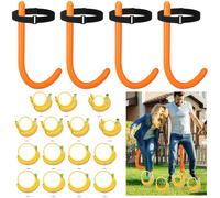 Hiboom Lot de 19 queues de banane gonflables avec ceinture, 15 cartes de score banane avec clips de support pour fête de famille, cadeaux pour Noël, anniversaire, mariage