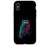 Hibou à Plumes Forêt Sage, mystère, Clair de Lune Coque pour iPhone X/XS