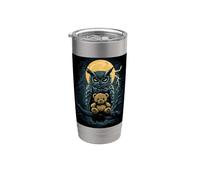 Hibou Anime Gothique Ours en peluche Gothique Anime Chouette Gobelet isotherme en acier inoxydable double paroi