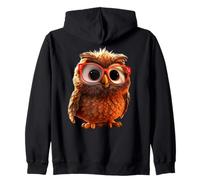 Hibou avec Lunettes de Soleil Chouette Effraie Hibou Sweat à Capuche