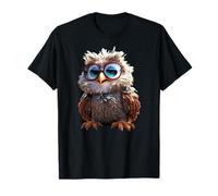 Hibou avec Lunettes de Soleil Chouette Effraie Hibou T-Shirt