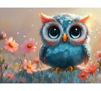 Hibou Bleu, Puzzle 6000 Pieces Adultes YHPGL5-605 | Impossible Puzzle Classique, Difficile Défi Puzzles, Jeux Éducatif Familiaux, pour Jeux Anti-Stress, Décoration Murale Cadeau