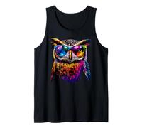 Hibou Coloré Couleurs Arc-en-Ciel Pop Art Grand-duc Hiboux Débardeur