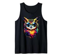 Hibou Coloré Couleurs Arc-en-Ciel Pop Art Grand-duc Hiboux Débardeur