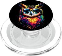 Hibou Coloré Couleurs Arc-en-Ciel Pop Art Grand-duc Hiboux PopSockets PopGrip pour MagSafe