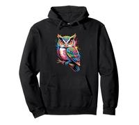 Hibou Coloré Hibou Oiseau Nature Artistique Créatif Sweat à Capuche