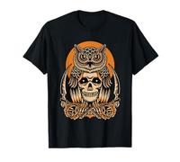 Hibou Crâne American Traditional Tattoo Old School Flash T-Shirt