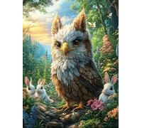 Hibou dans la cabane dans Les Arbres 300 Pieces Casse-tête Adulte en Carton Rigide sans Déformation Animal de compagnies Jeu De Société Famille Très Difficile Cadeau Noël Qualité Premium Pas Cher 300