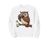 Hibou de Dessin animé Tenant l'appareil Photo thème Animal Sweatshirt