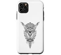 Hibou de Nuit Tribal - Rétro Vintage Sagesse Nature Animal Oiseau Coque pour iPhone 11 Pro Max