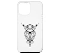 Hibou de Nuit Tribal - Rétro Vintage Sagesse Nature Animal Oiseau Coque pour iPhone 12 Pro Max
