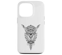 Hibou de Nuit Tribal - Rétro Vintage Sagesse Nature Animal Oiseau Coque pour iPhone 13 Pro