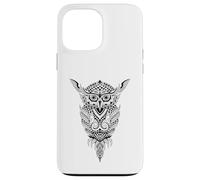 Hibou de Nuit Tribal - Rétro Vintage Sagesse Nature Animal Oiseau Coque pour iPhone 13 Pro Max