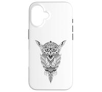 Hibou de Nuit Tribal - Rétro Vintage Sagesse Nature Animal Oiseau Coque pour iPhone 16