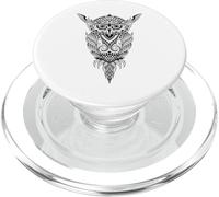 Hibou de Nuit Tribal - Rétro Vintage Sagesse Nature Animal Oiseau PopSockets PopGrip pour MagSafe