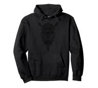 Hibou de Nuit Tribal - Rétro Vintage Sagesse Nature Animal Oiseau Sweat à Capuche