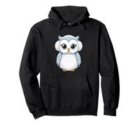 Hibou des Neiges avec Cache-Oreilles Illustration Sweat à Capuche