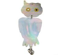 Hibou Effaroucheur Oiseaux Double Face Réflectif Extérieur | Double design miroitant, effraie pigeons et moineaux, plastique pour durable, résistant aux intempéries