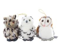 Uni-Toys - Chouette Neige bébé - 12 cm (Hauteur) - Oiseau en Peluche - Doudou