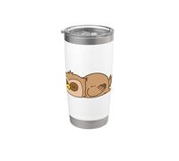 Hibou endormi Gobelet isotherme en acier inoxydable double paroi