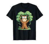 Hibou endormi Mignon dans Un Arbre pour Enfants et Enseignants T-Shirt