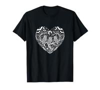 Hibou et cœur Ciel Nocturne Halloween T-Shirt