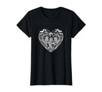 Hibou et cœur Ciel Nocturne Halloween T-Shirt Graphique avec Valeur