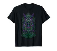 Hibou Floral Mystique, géométrie sacrée, Conception Graphique de la forêt T-Shirt