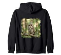 Hibou forêt Faune Branche Arbre forêt scène Oiseau Sweat à Capuche