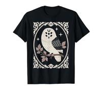 Hibou Goth Occulte Creepy Gothic Eldritch Dark Academia T-Shirt Graphique avec Valeur, Homme, Noir, L