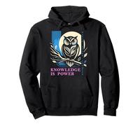 Hibou - Knowledge is Power - Motif Hibou de Sagesse Sweat à Capuche