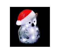 Hibou lumineux extérieur H24 cm avec bonnet