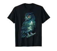 Hibou Lune forêt Faune Nature randonnée Camping Randonneur Camping-Car T-Shirt