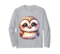 Hibou Mignon avec de Grands Yeux - Motif Animal de la forêt pour Enfants Manche Longue