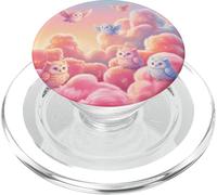Hibou Mignon esthétique rêveur Rose Nuage Ciel Pastel Oiseau Design PopSockets PopGrip pour MagSafe
