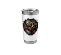 Hibou mignon hibou ornitholotique ornithologue printanier oiseau de proie Gobelet isotherme en acier inoxydable double paroi
