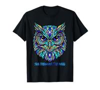 Hibou Mystique en Verre teinté avec Vision Nocturne T-Shirt